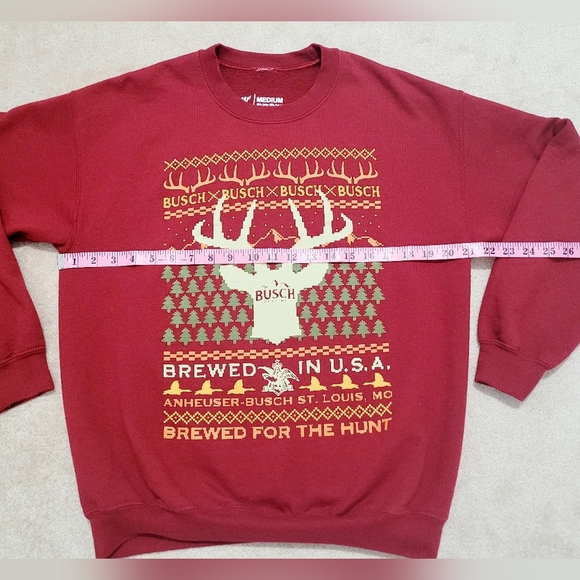 BUSCH Brew City Sweatshirt Hunting Christmas Unisex Size Medium - Picture 8 of 11